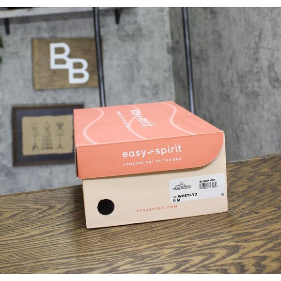 NWT Easy Spirit Womens Westly Strappy Toe Loop Slide Sandals SEWESTLY3 Black 9M - Picture 11 of 13